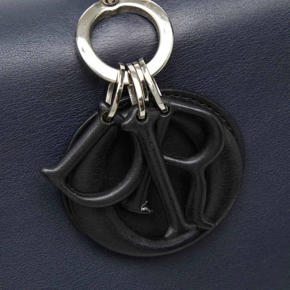 CHRISTIAN DIOR Blue Leather Shoulder Bag - Picture 10 of 14